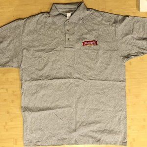 NEW! Rheingold Beer NYC Grey Polo Knit Shirt men’s XL RARE!